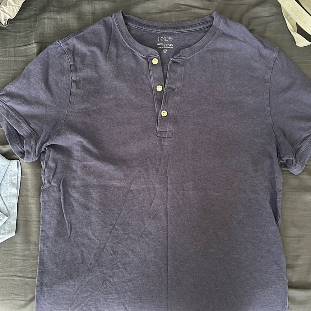 J crew vintage blue heritage cotton Henley